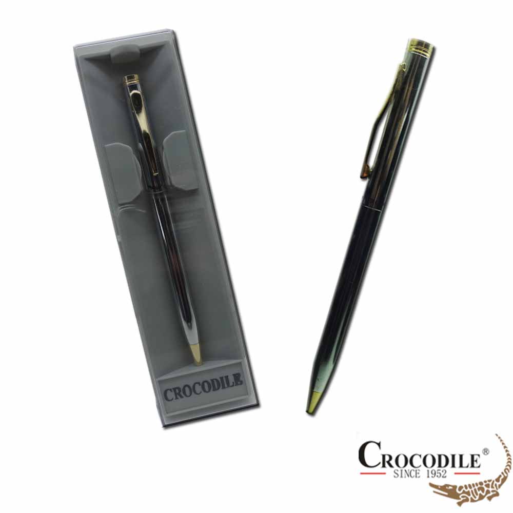 CROCODILE SILVER PLATED PEN - TWO TONE